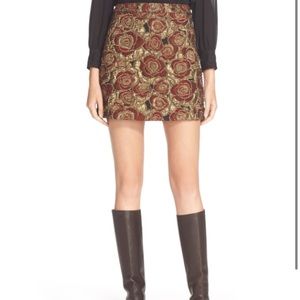 Alice and Olivia Riley A-Line Brocade Miniskirt